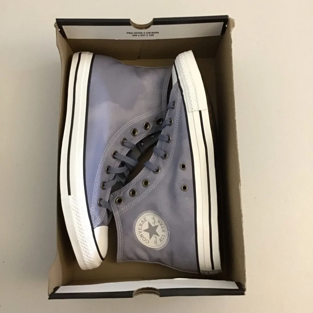 Converse NWOT 11.5 Men’s / 13.5 Women’s Chuck Taylor All Star Hi Blue Sneakers - Picture 8 of 14